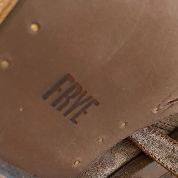 Frye Brown Leather Knee-High Boots, Frye Tan Leather Boots, Frye Melissa Size 9 - Picture 11 of 16